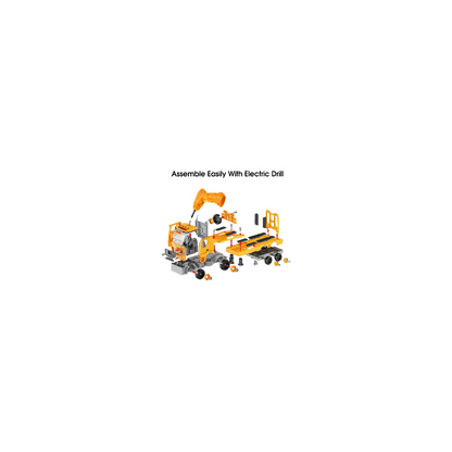 (ABC)Building Construction Trailer Truck & Excavator Toys for 3 4 5 6 Years Old Toddlers Kids Boys Girls, 108PCS Building Block Toy Set with Electric Drill, STEM Take Apart Vehicles Gift with Sound & -  Kids Electric Cars & Toys