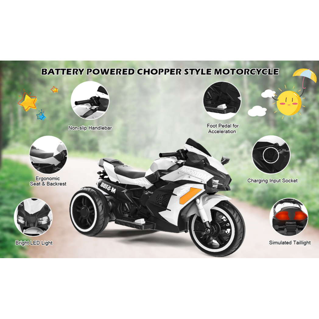 Motorcycle 3 wheel 12v Battery -  Kids Electric Cars & Toys
