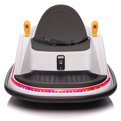 LEADZM 6V 7A.h Bumper Car White -  Kids Electric Cars & Toys