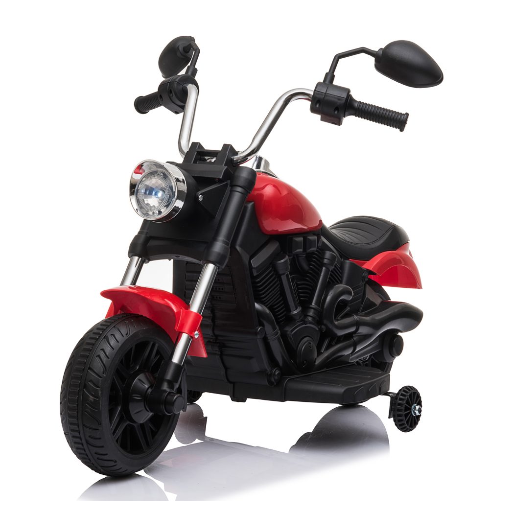 Kids Electric Ride On Motorcycle With Training Wheels 6V Red -  Kids Electric Cars & Toys