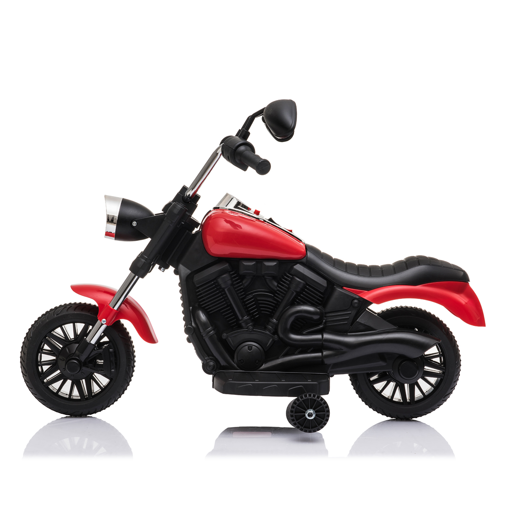 Kids Electric Ride On Motorcycle With Training Wheels 6V Red -  Kids Electric Cars & Toys