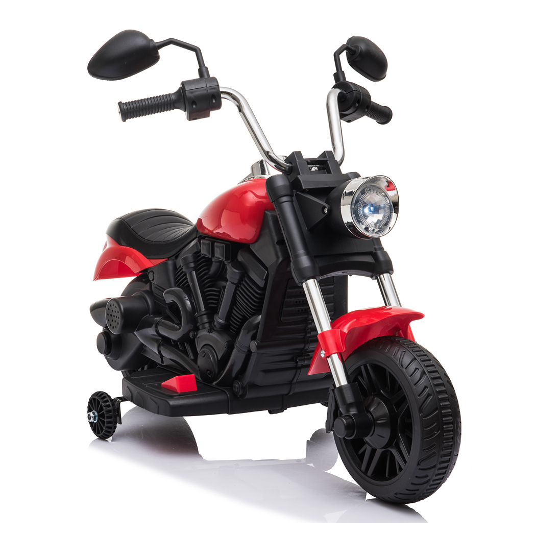 Kids Electric Ride On Motorcycle With Training Wheels 6V Red -  Kids Electric Cars & Toys