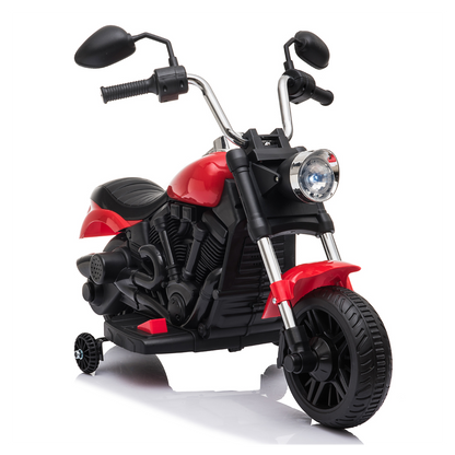 Kids Electric Ride On Motorcycle With Training Wheels 6V Red -  Kids Electric Cars & Toys