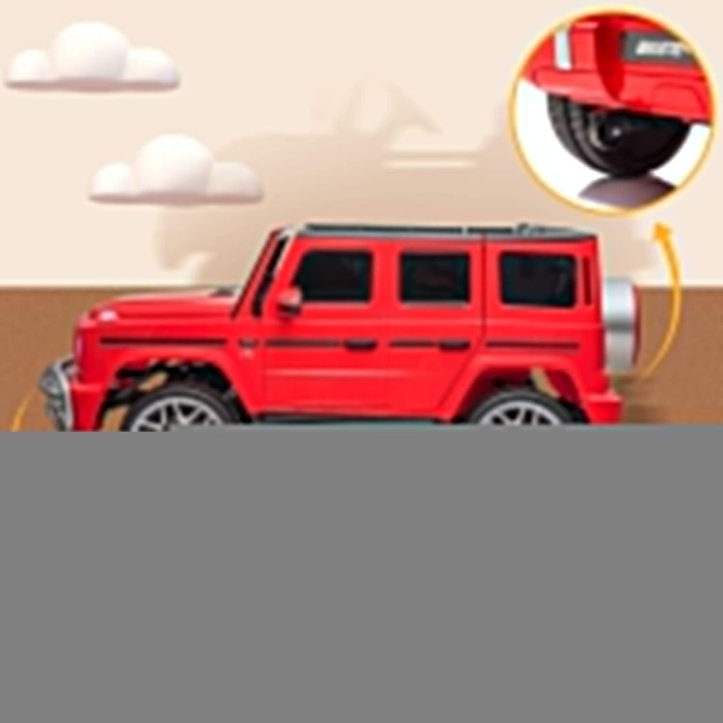 Uenjoy 12V 2 Seats Mercedes Benz G63 Kids Ride On Car Electric Cars Motorized Vehicles with Remote Control, Music, Horn, Spring Suspension, Safety Lock, LED, AUX, USB, FM, Bluetooth, Red -  Kids Electric Cars & Toys