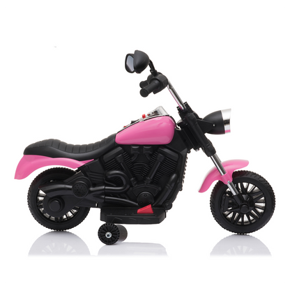 Motorcycle With Training Wheels 6v Pink -  Kids Electric Cars & Toys