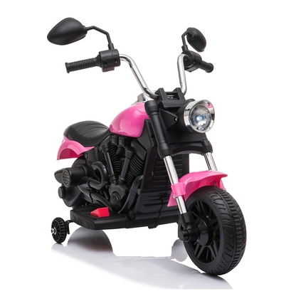 Motorcycle With Training Wheels 6v Pink -  Kids Electric Cars & Toys
