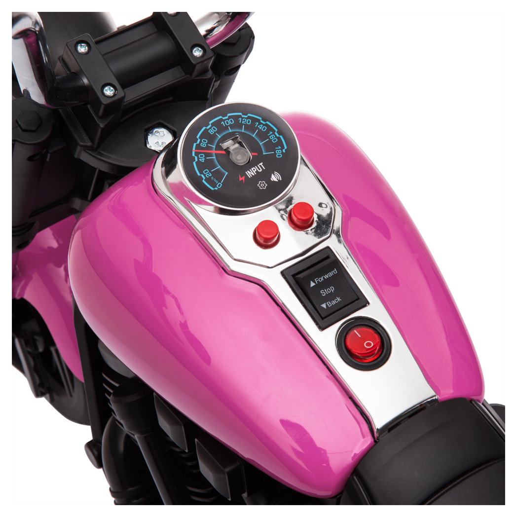 Motorcycle With Training Wheels 6v Pink -  Kids Electric Cars & Toys