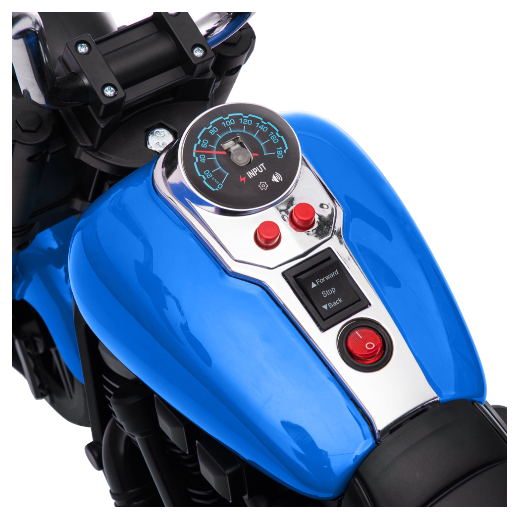 Motorcycle With Training Wheels 6v Blue Kids Electric Ride On -  Kids Electric Cars & Toys