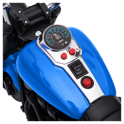 Motorcycle With Training Wheels 6v Blue Kids Electric Ride On -  Kids Electric Cars & Toys