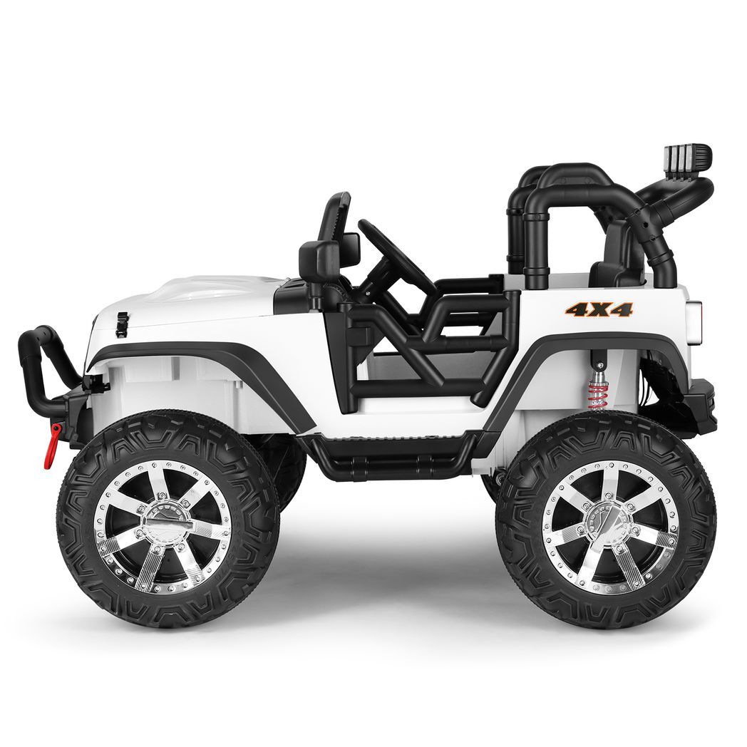 White 12V Battery Kid Ride on Truck Car Electric Jeep Toy LED -  Kids Electric Cars & Toys