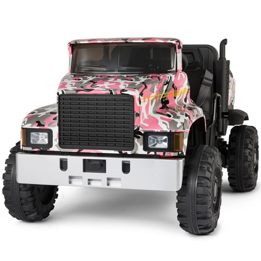 Power Electric 2-Seater Kids Ride On Truck Tractor w/Trailer 3 Speed RC Pink -  Kids Electric Cars & Toys