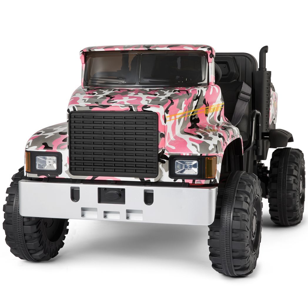 Power Electric 2-Seater Kids Ride On Truck Tractor w/Trailer 3 Speed RC Pink -  Kids Electric Cars & Toys