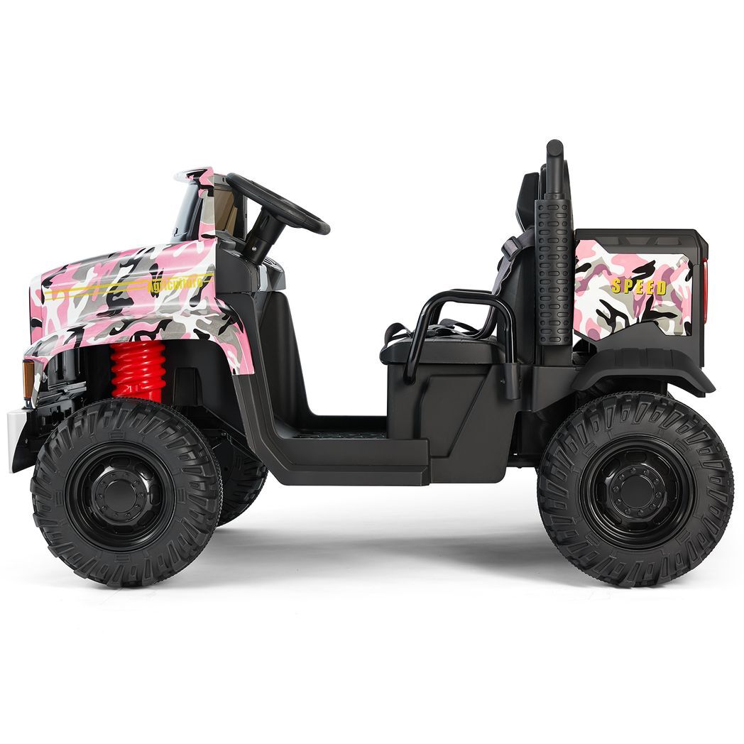 Power Electric 2-Seater Kids Ride On Truck Tractor w/Trailer 3 Speed RC Pink -  Kids Electric Cars & Toys