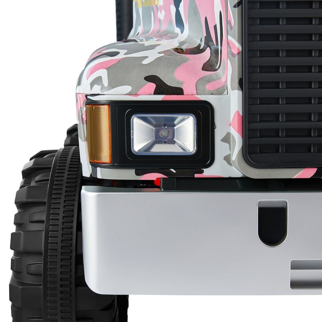 Power Electric 2-Seater Kids Ride On Truck Tractor w/Trailer 3 Speed RC Pink -  Kids Electric Cars & Toys