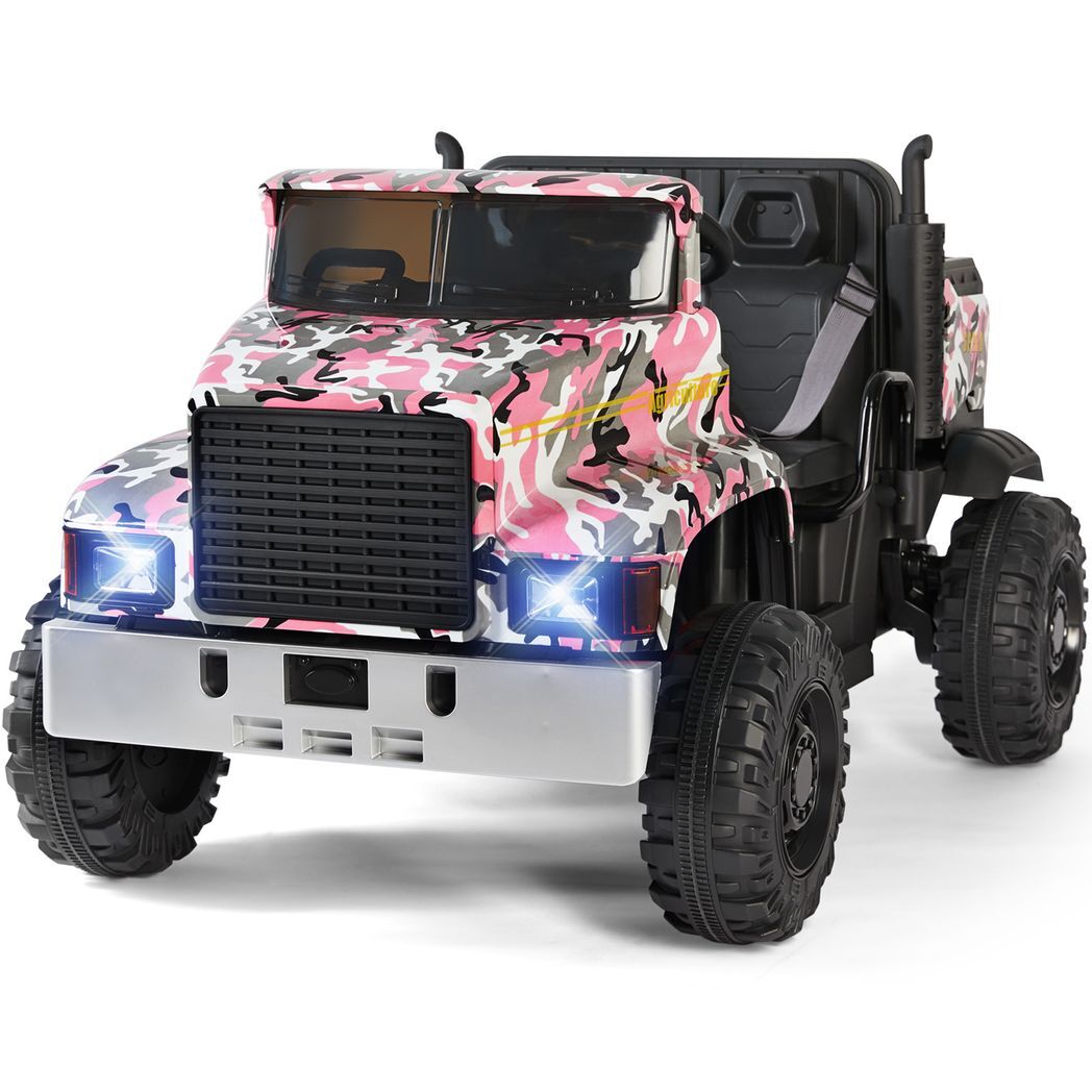 Power Electric 2-Seater Kids Ride On Truck Tractor w/Trailer 3 Speed RC Pink -  Kids Electric Cars & Toys