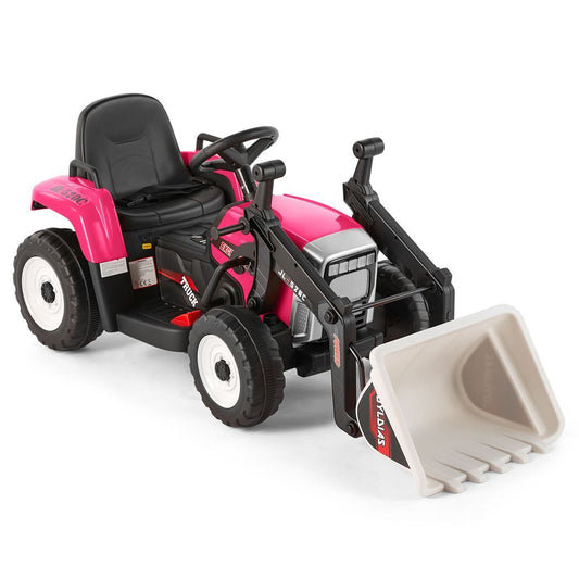 Digger Electric 12v Ride On Car Excavator Pink -  Kids Electric Cars & Toys