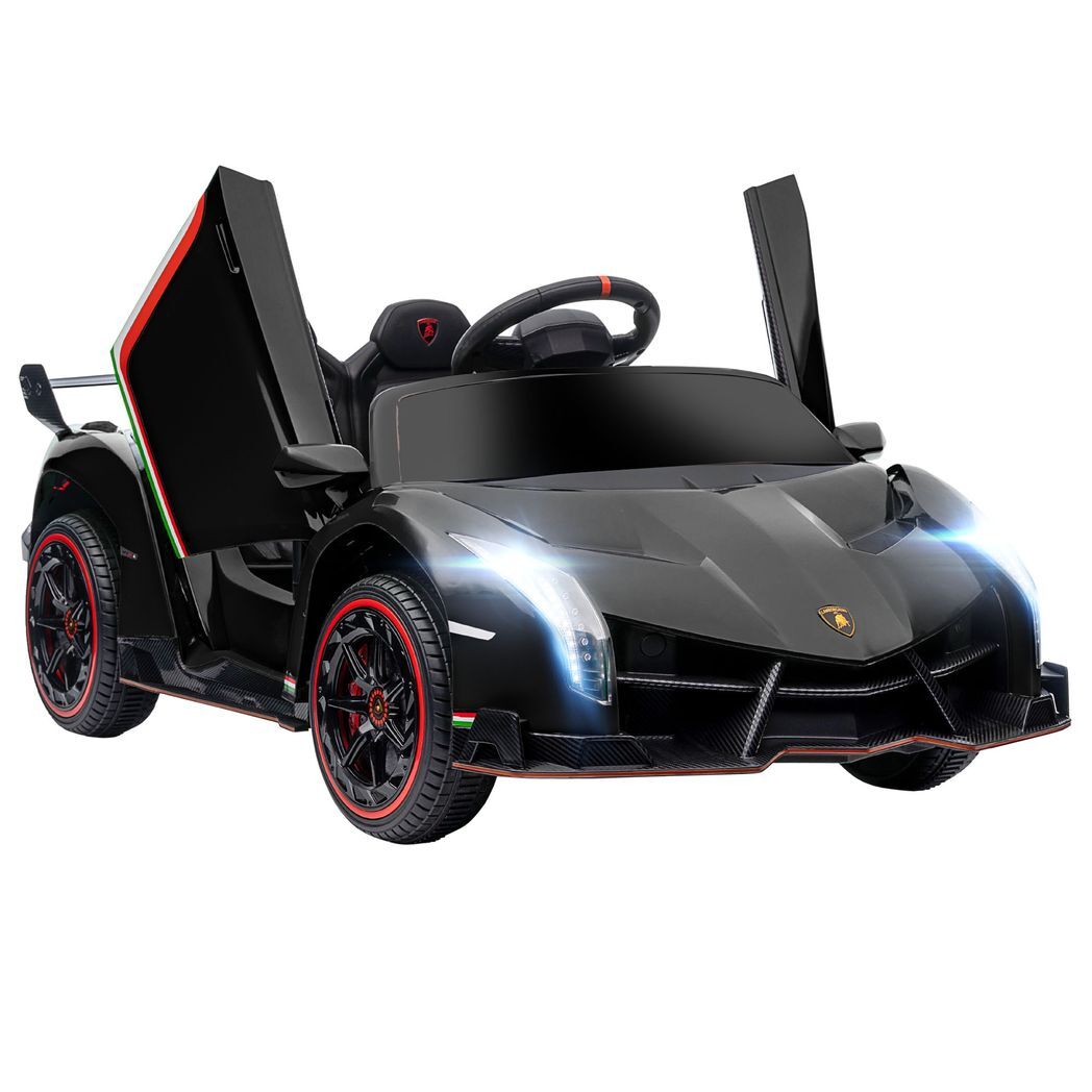 Licensed Lamborghini Veneno  Electric Ride-on Car Black -  Kids Electric Cars & Toys