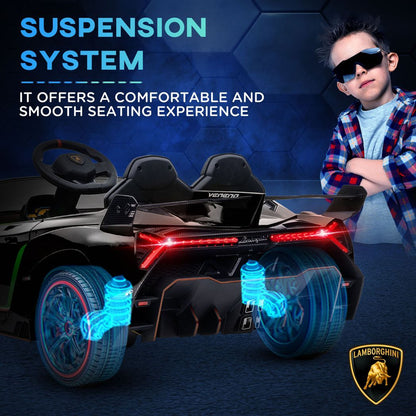 Licensed Lamborghini Veneno  Electric Ride-on Car Black -  Kids Electric Cars & Toys