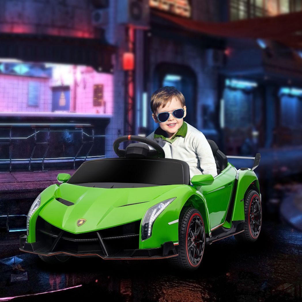 Licensed Lamborghini Veneno Electric Ride-on Car With Remote- Green -  Kids Electric Cars & Toys