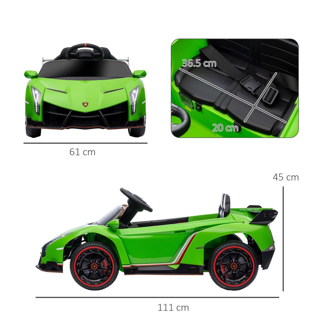 Licensed Lamborghini Veneno Electric Ride-on Car With Remote- Green -  Kids Electric Cars & Toys