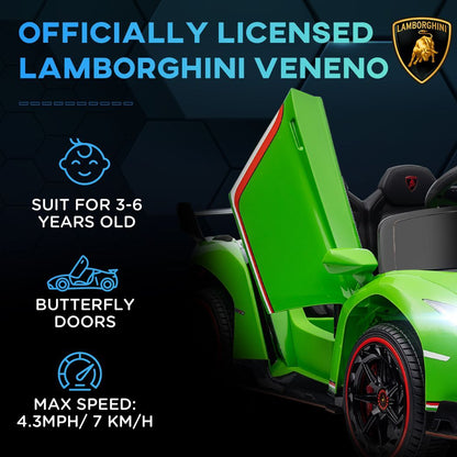 Licensed Lamborghini Veneno Electric Ride-on Car With Remote- Green -  Kids Electric Cars & Toys