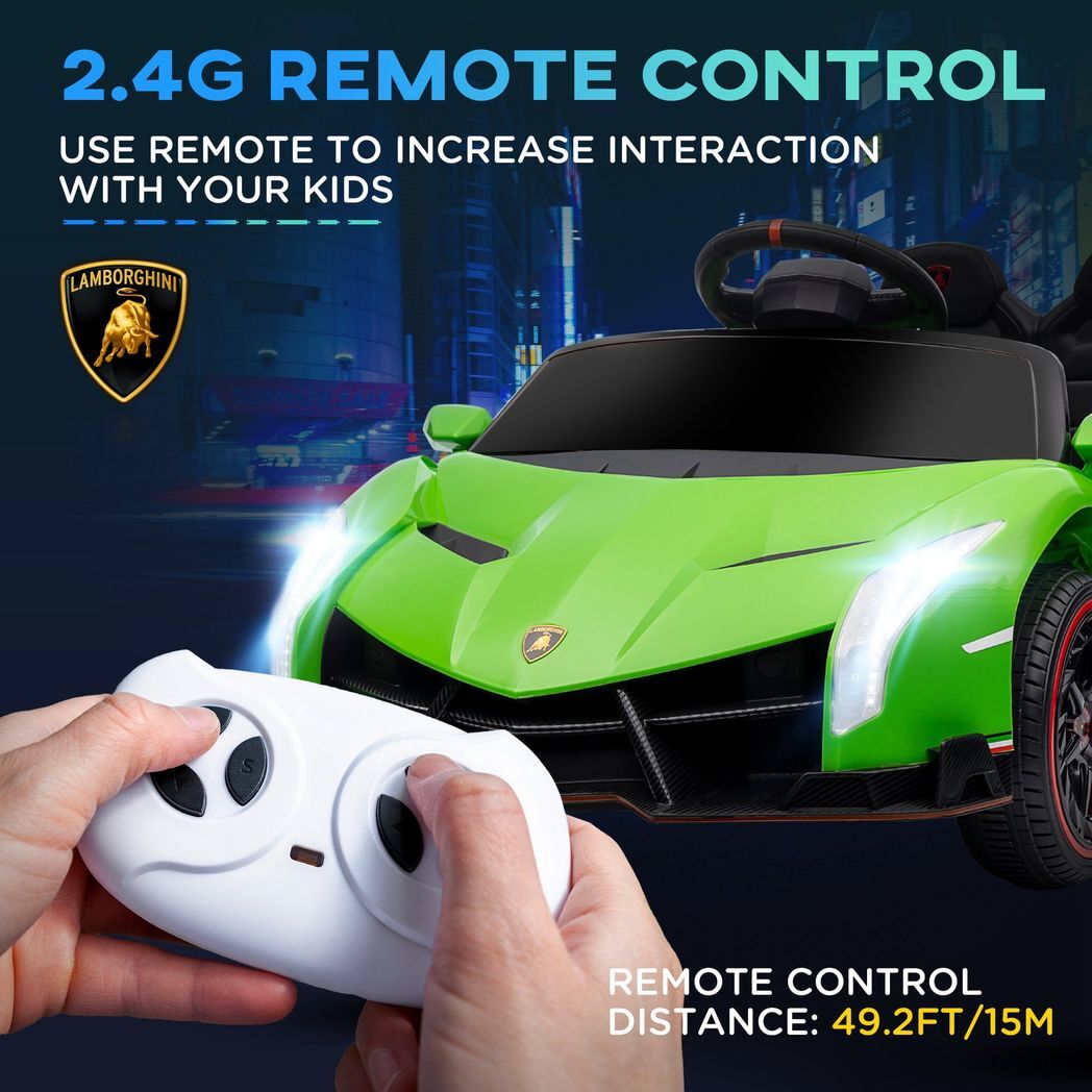 Licensed Lamborghini Veneno Electric Ride-on Car With Remote- Green -  Kids Electric Cars & Toys