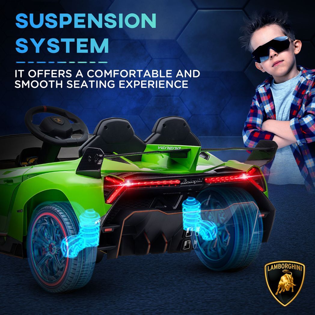 Licensed Lamborghini Veneno Electric Ride-on Car With Remote- Green -  Kids Electric Cars & Toys