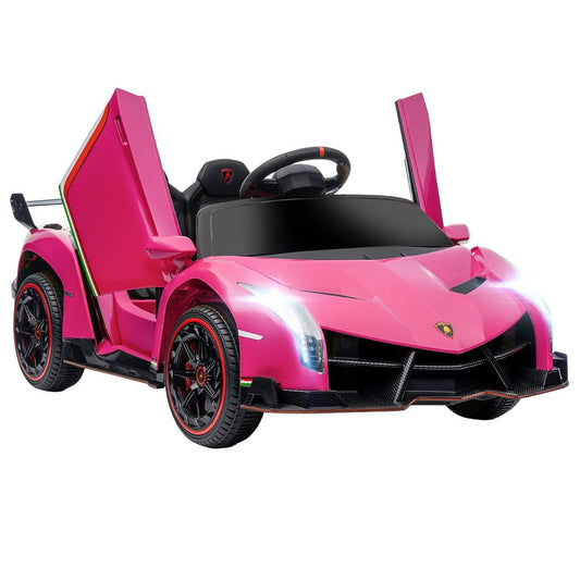 Licensed Lamborghini Veneno  Electric Ride-on Car Pink -  Kids Electric Cars & Toys