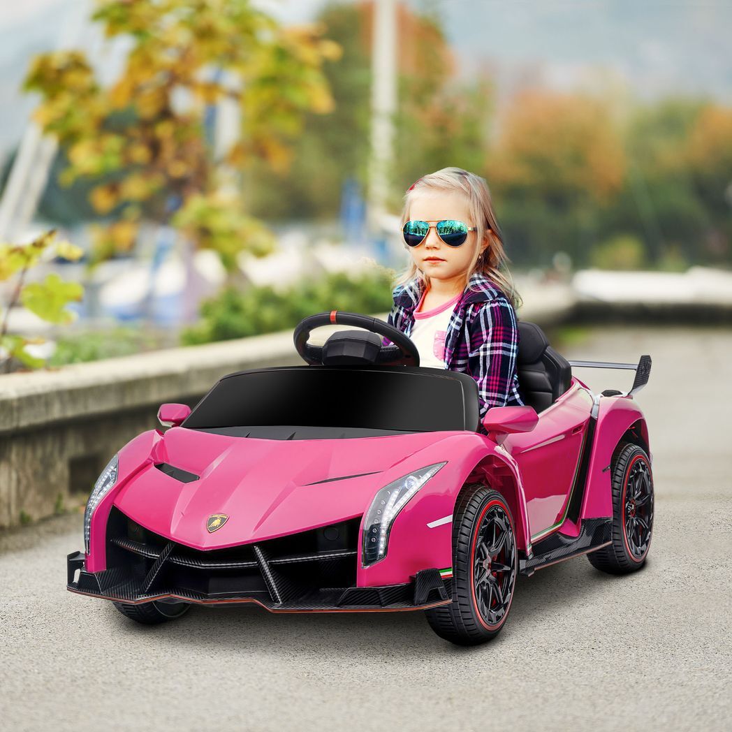 Licensed Lamborghini Veneno  Electric Ride-on Car Pink -  Kids Electric Cars & Toys