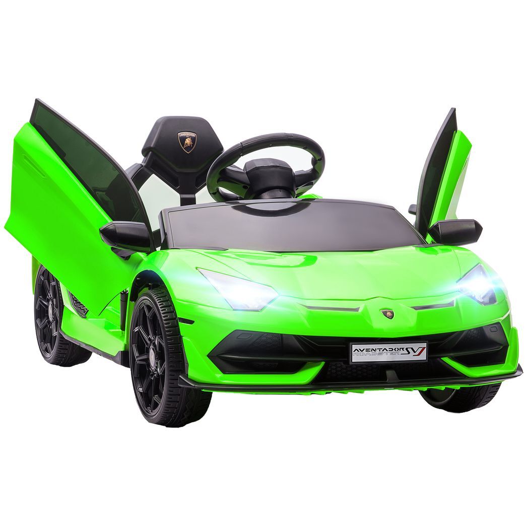 Licensed Lamborghini Aventador  12v Kids Electric Ride On Car - Green -  Kids Electric Cars & Toys