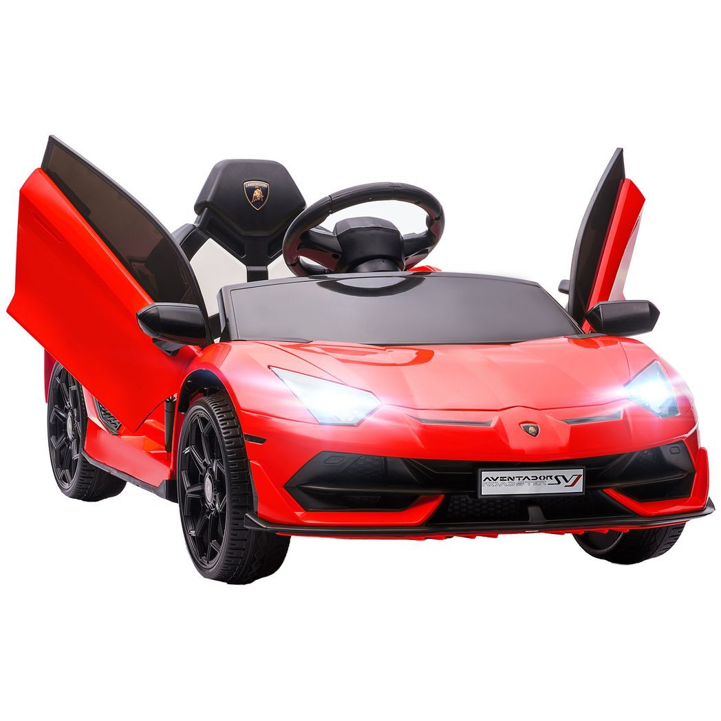 Licensed Lamborghini Aventador 12v Kids Electric Ride On Car Red -  Kids Electric Cars & Toys