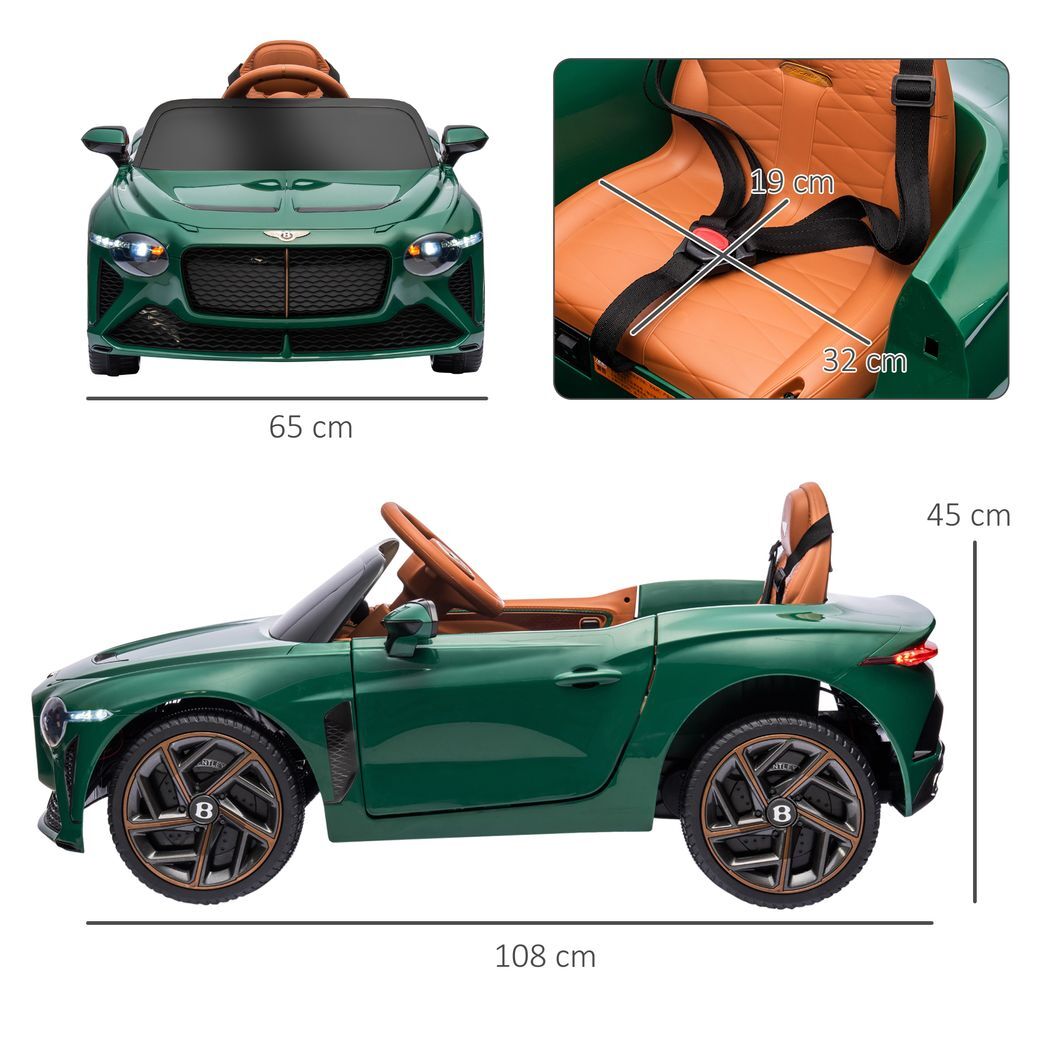 Bentley Bacalar Licensed 12v Kids Electric Ride-on Green -  Kids Electric Cars & Toys