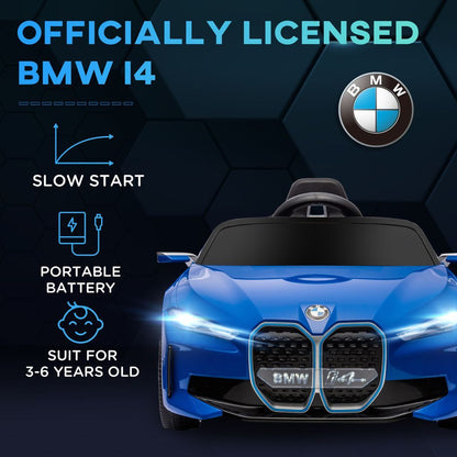 Licensed Bmw I4  12v Kids Electric Ride-on Car Blue -  Kids Electric Cars & Toys