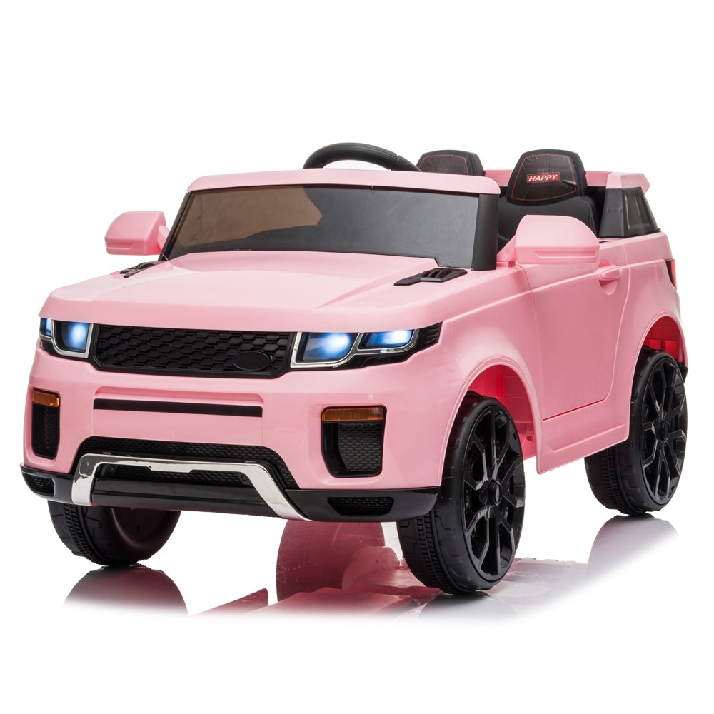 12V Kids Ride On Car 2.4GHZ Remote Control LED Lights Pink -  Kids Electric Cars & Toys