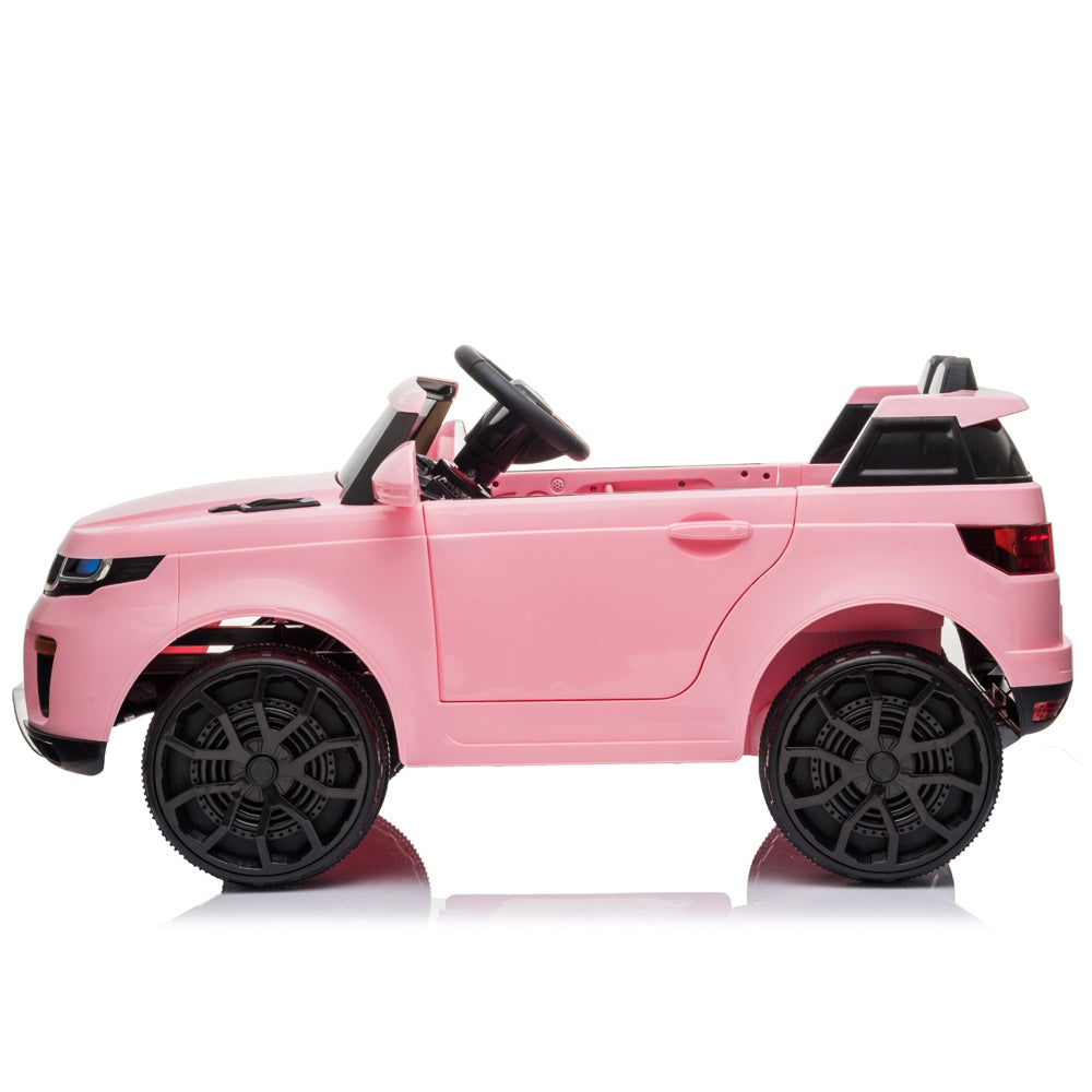 12V Kids Ride On Car 2.4GHZ Remote Control LED Lights Pink -  Kids Electric Cars & Toys