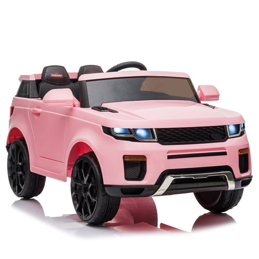 12V Kids Ride On Car 2.4GHZ Remote Control LED Lights Pink -  Kids Electric Cars & Toys
