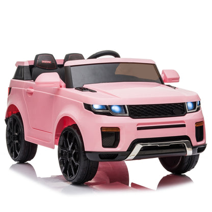 12V Kids Ride On Car 2.4GHZ Remote Control LED Lights Pink -  Kids Electric Cars & Toys