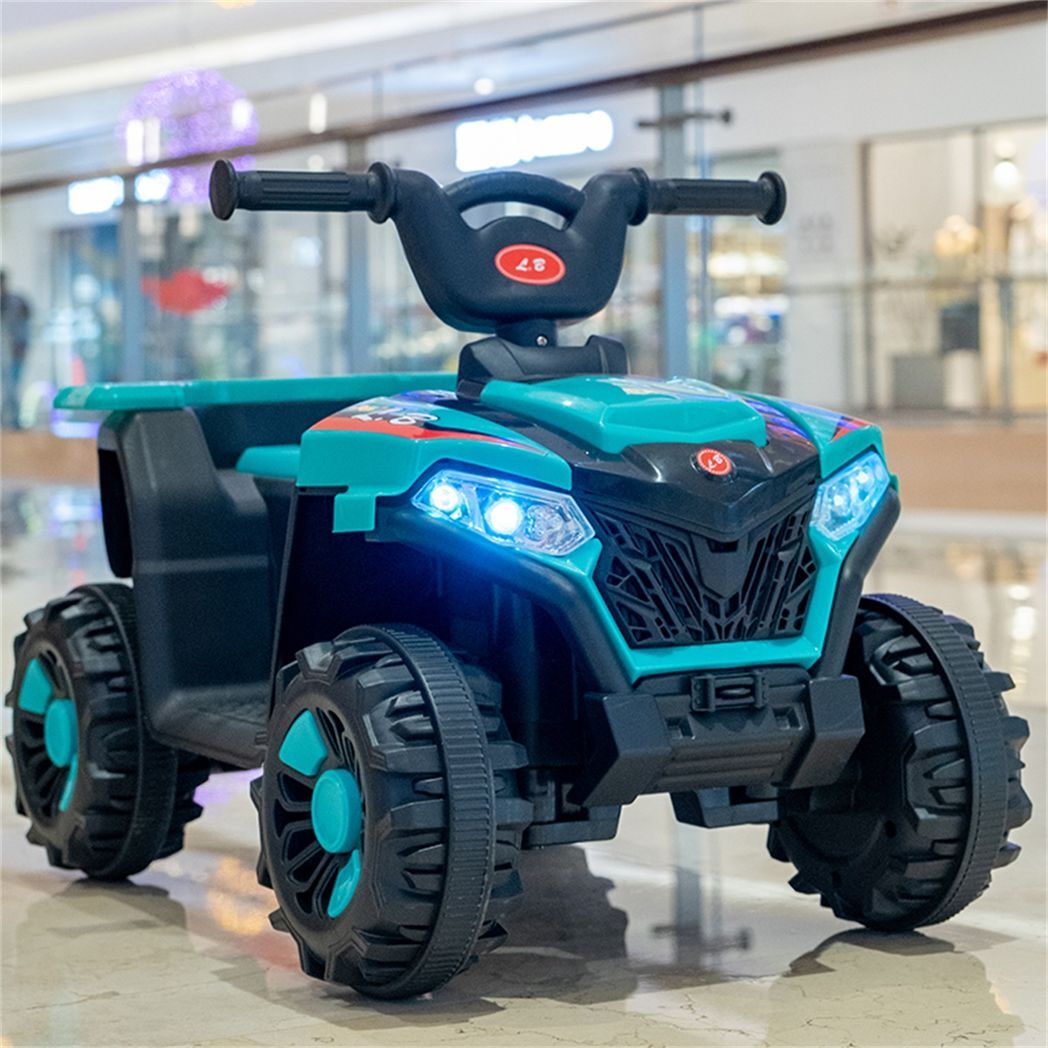 6V Ride On ATV, 4-Wheeled Beach Ride on Car, Battery Powered Kids ATV, Forward/ Reverse Switch--GREEN -  Kids Electric Cars & Toys