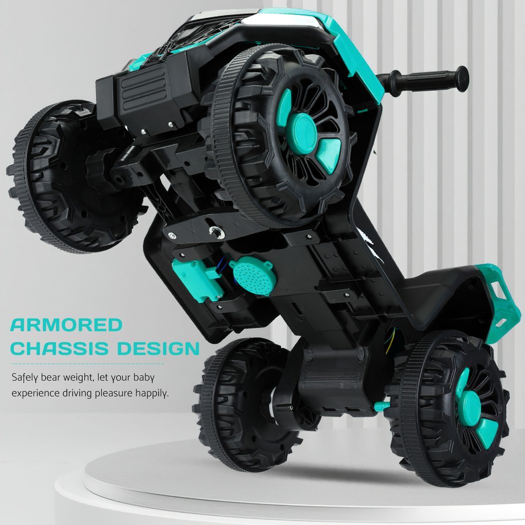 6V Ride On ATV, 4-Wheeled Beach Ride on Car, Battery Powered Kids ATV, Forward/ Reverse Switch--GREEN -  Kids Electric Cars & Toys