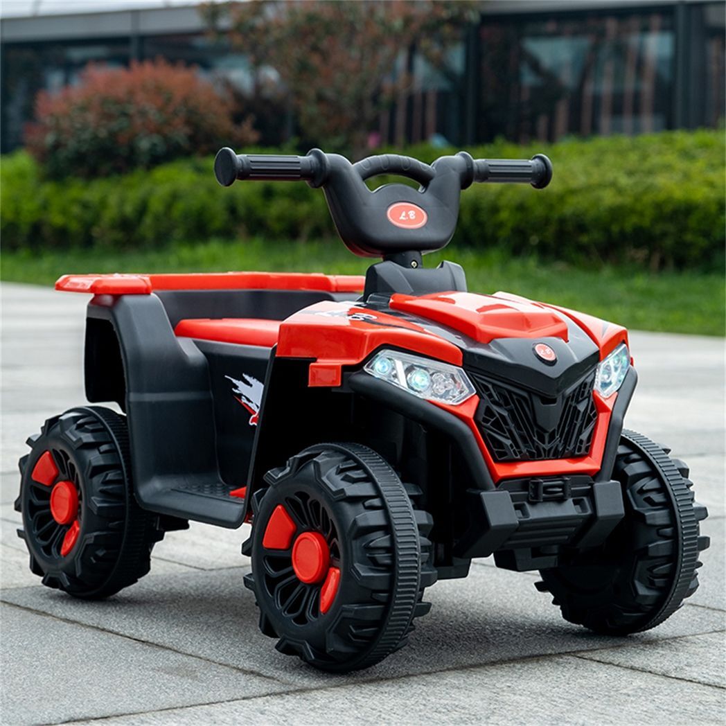 6V Ride On ATV, 4-Wheeled Beach Ride on Car, Battery Powered Kids ATV, Forward/ Reverse Switch--RED -  Kids Electric Cars & Toys