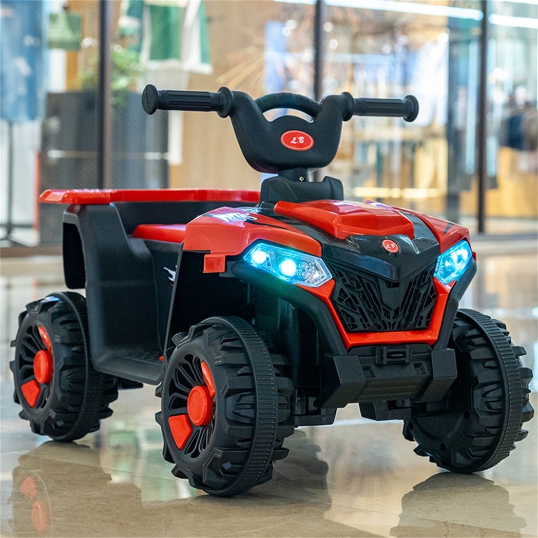 6V Ride On ATV, 4-Wheeled Beach Ride on Car, Battery Powered Kids ATV, Forward/ Reverse Switch--RED -  Kids Electric Cars & Toys