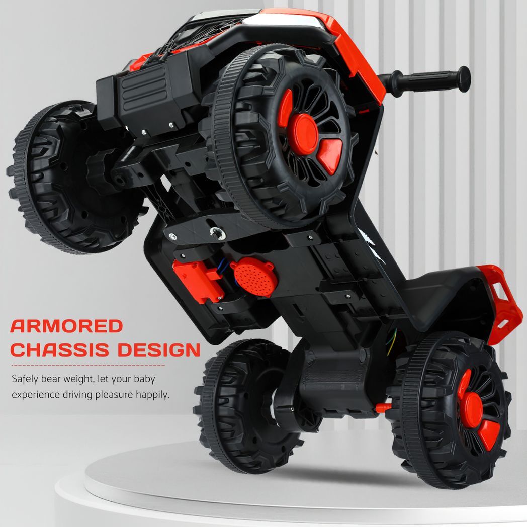 6V Ride On ATV, 4-Wheeled Beach Ride on Car, Battery Powered Kids ATV, Forward/ Reverse Switch--RED -  Kids Electric Cars & Toys